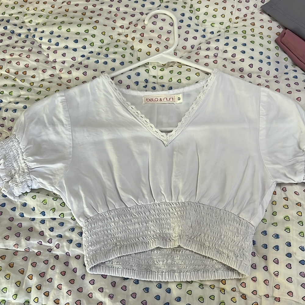 bela & nuni girls cropped shirt